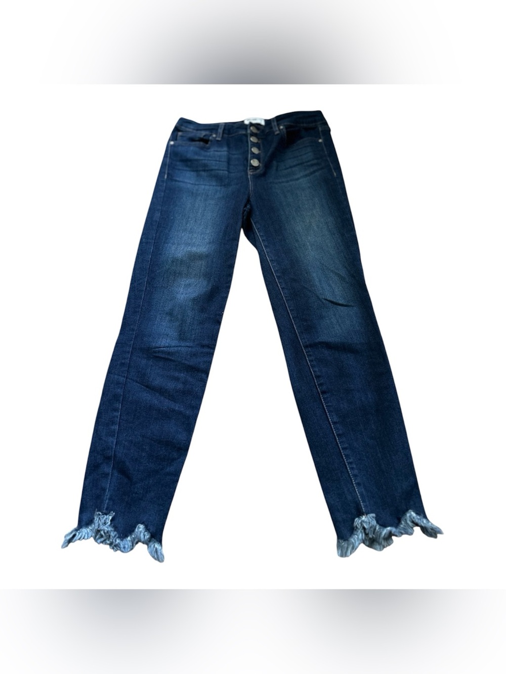 🆕William Rast Dark Blue Ankle Jeans with Frayed Hem